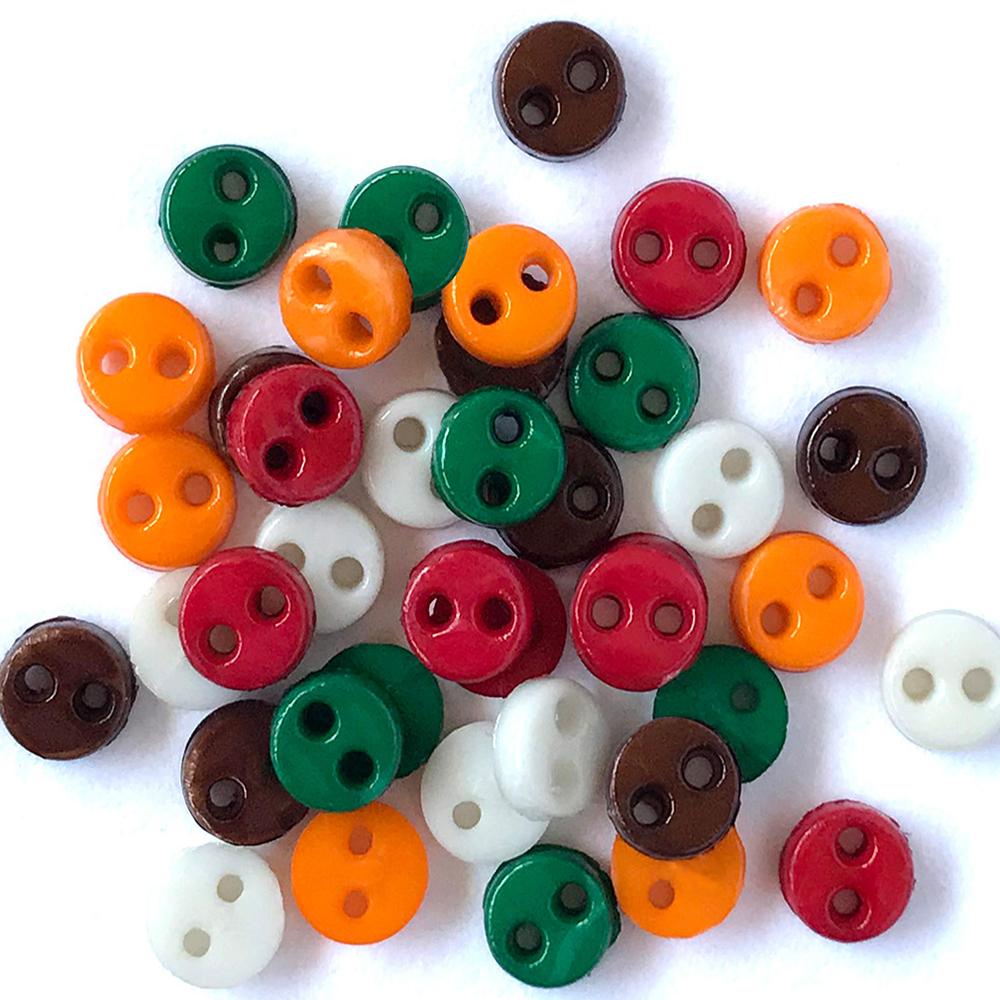 Colourful Buttons for Crafts, Pack of 750 Small Plastic Craft Buttons, Doll  Buttons, Children's Buttons, Mixed 10 Colours, Round Resin Buttons with 2