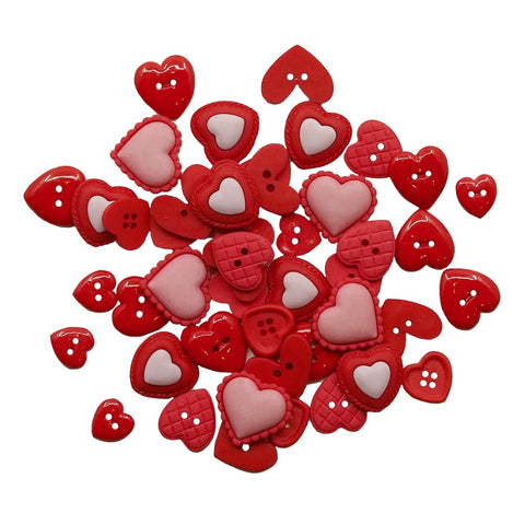 Heart Novelty Button Assortment - Buttons Galore and More