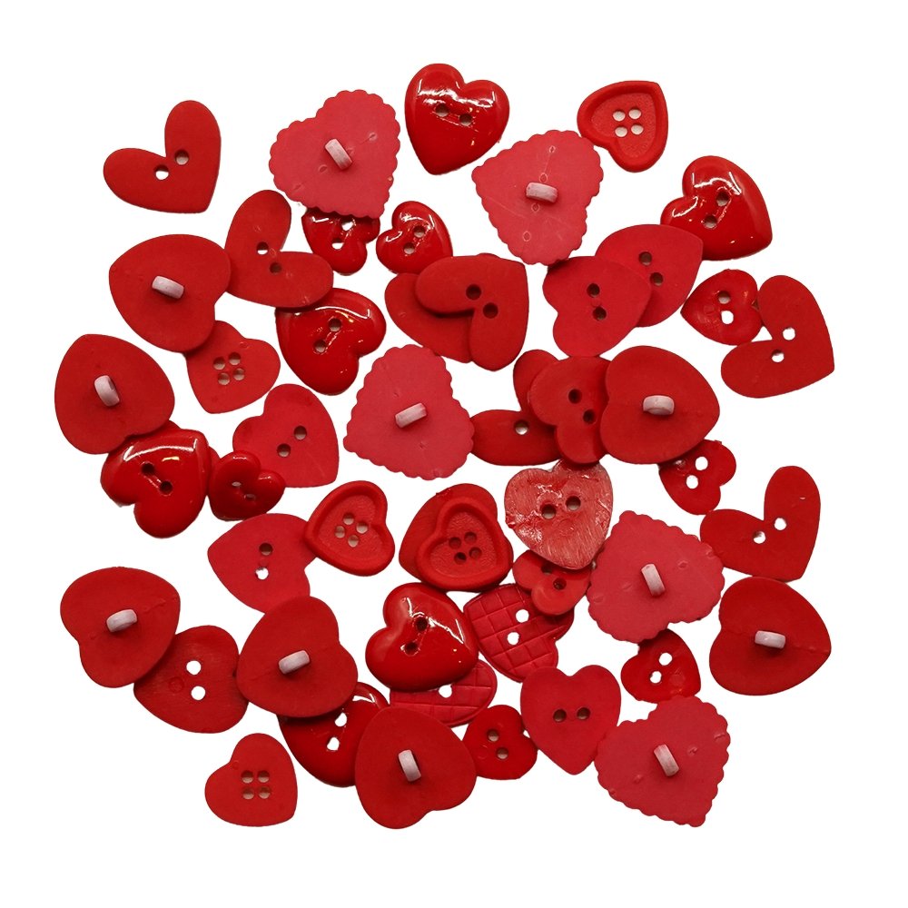 Heart Novelty Button Assortment - Buttons Galore and More
