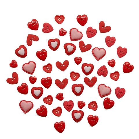 Heart Novelty Button Assortment - Buttons Galore and More