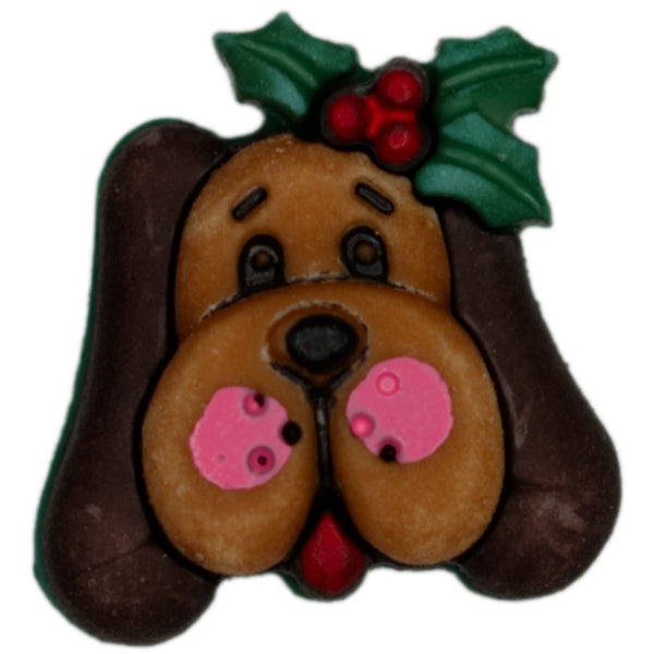 Holiday Dog 3D Bulk Buttons - 2