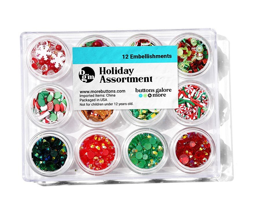 Holiday Embellishment Assortment - Buttons Galore and More