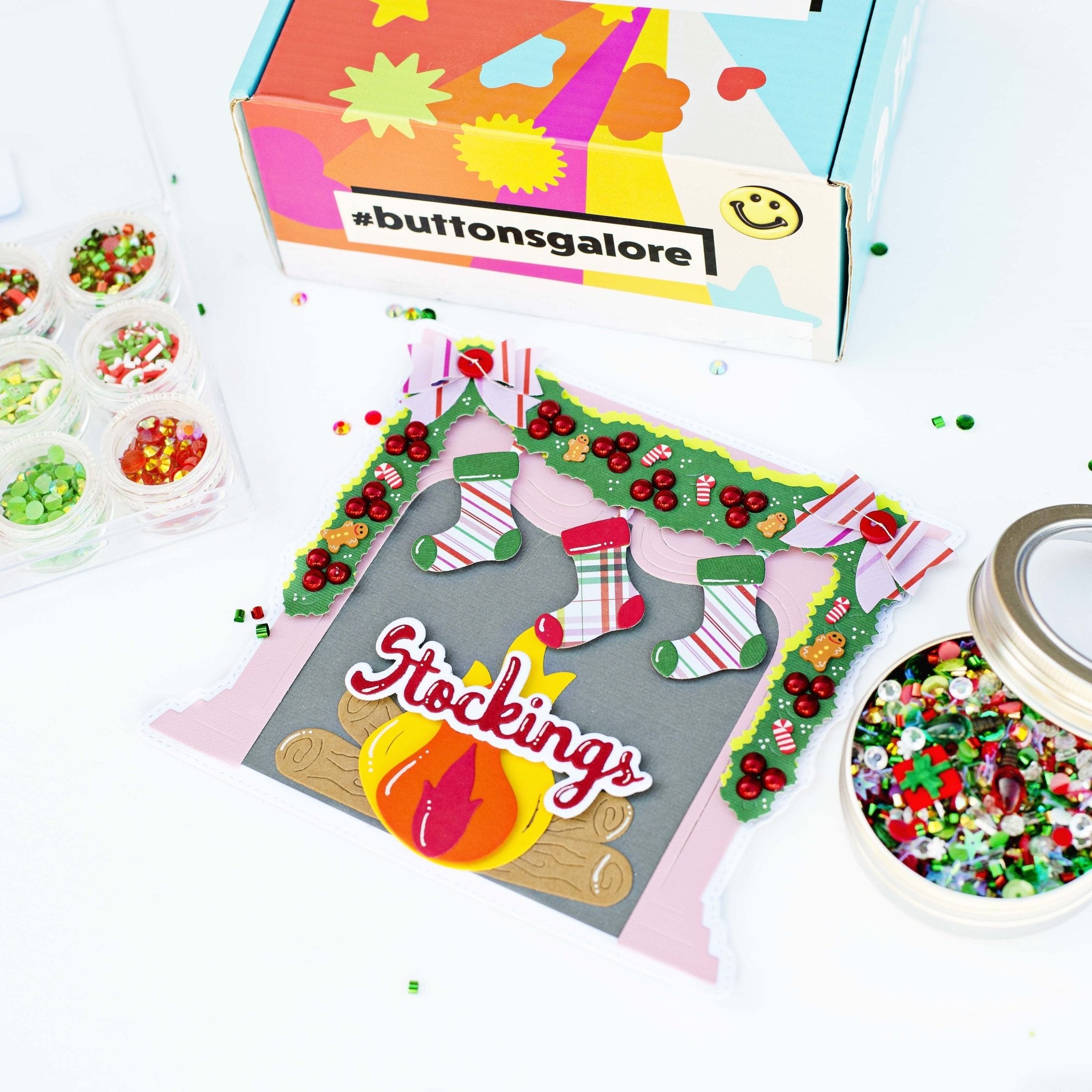 Holiday Embellishment Assortment - Buttons Galore and More