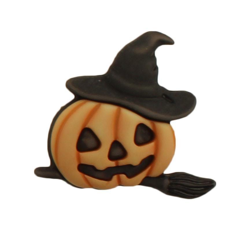 Jack O Lantern w Hat - Buttons Galore and More
