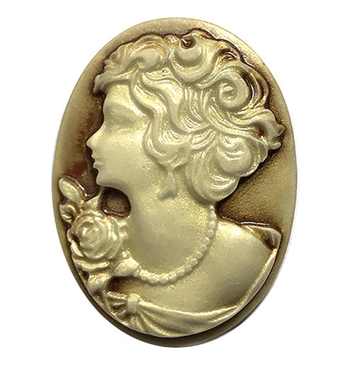 Large Cameo Resin Flat Back - Buttons Galore and More