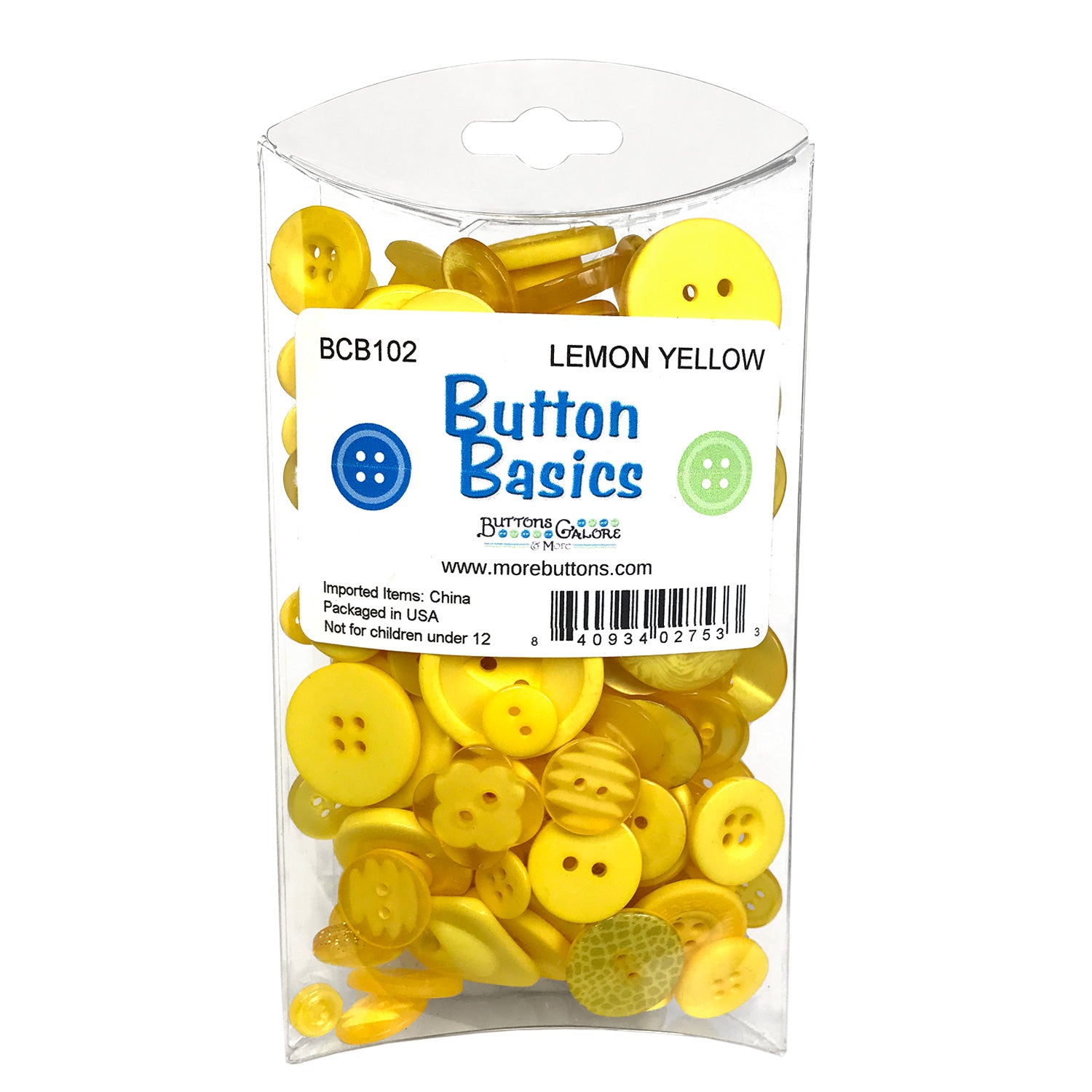 Yellow Button Set Bright yellow Buttons for Crafts Sewing Scrapbooks and Quilts. Assorted ...