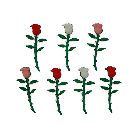 Long Stem Roses - Buttons Galore and More