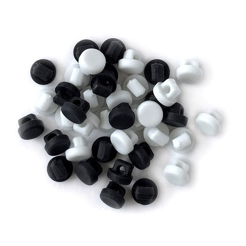 Mini Round Black & White - 1821 - Buttons Galore and More