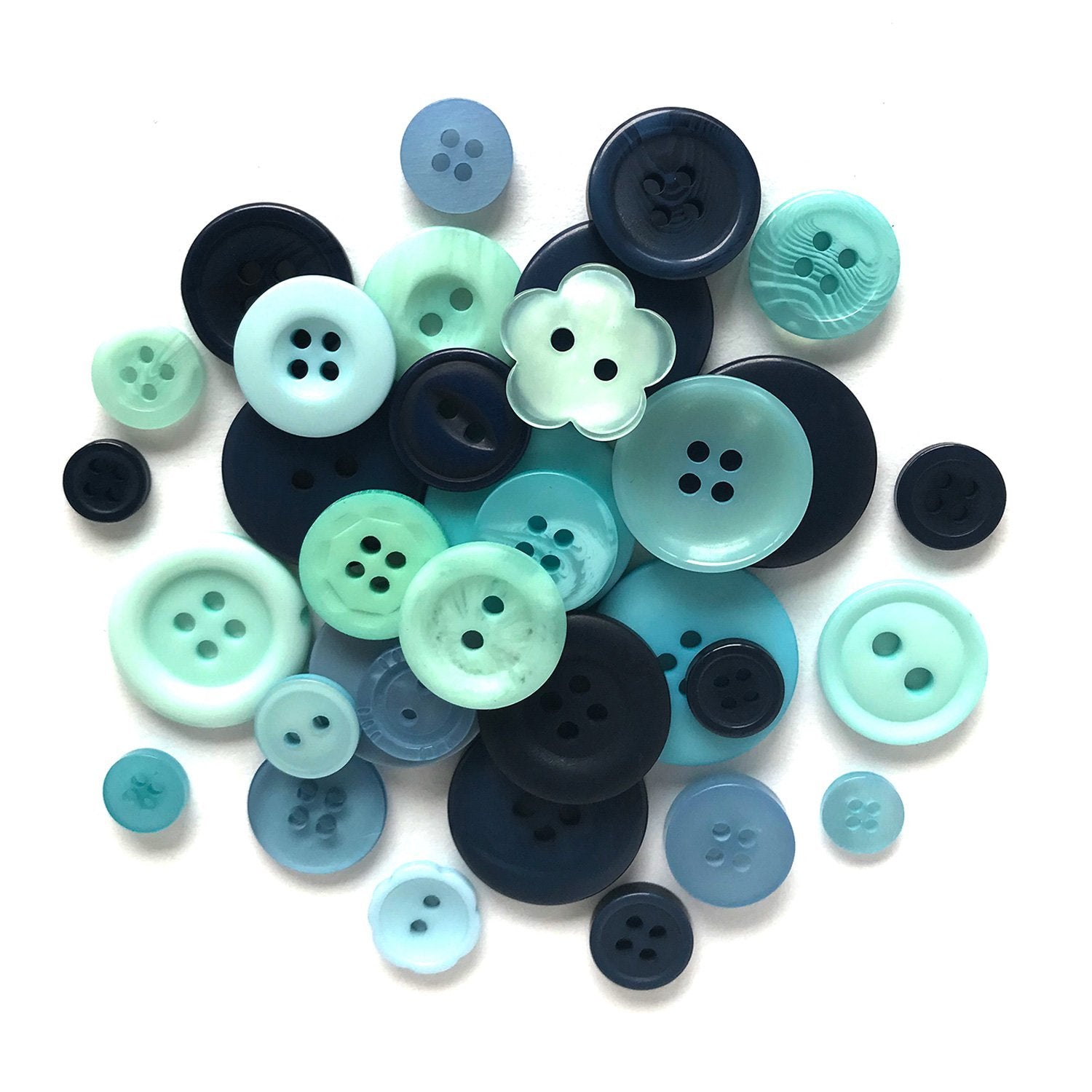 Shades of Blue Assorted Buttons in Bulk for Button Crafts | Buttons ...