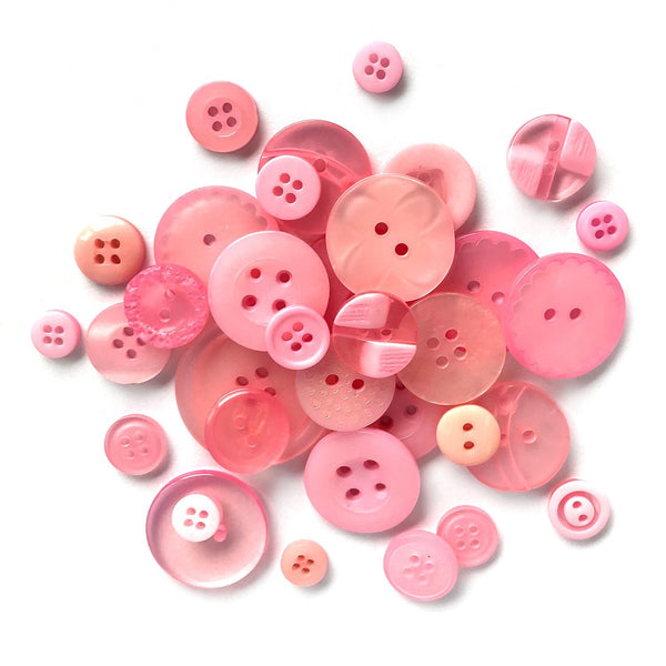 Lot of 12 Pink Buttons