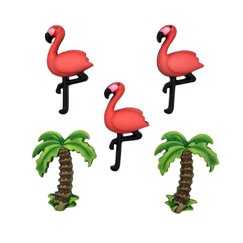 Pretty Flamingo-4344 - Buttons Galore and More