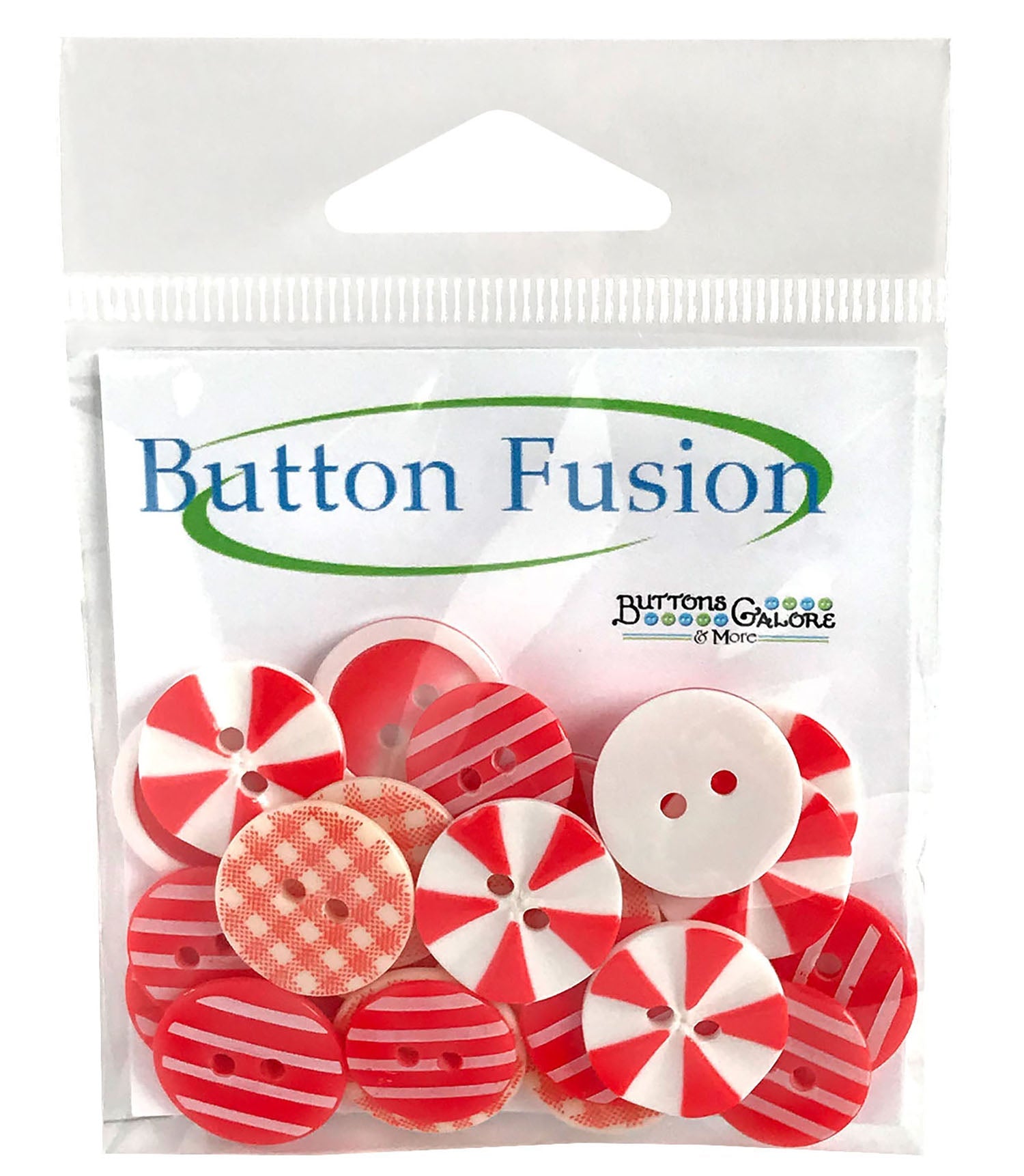 Red Rag Button Red Printed Buttons for Sewing and Crafts | Buttons Galore and More
