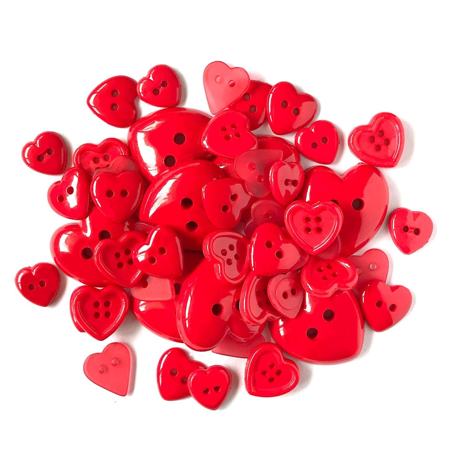 Red Hearts Value Pack - Buttons Galore and More