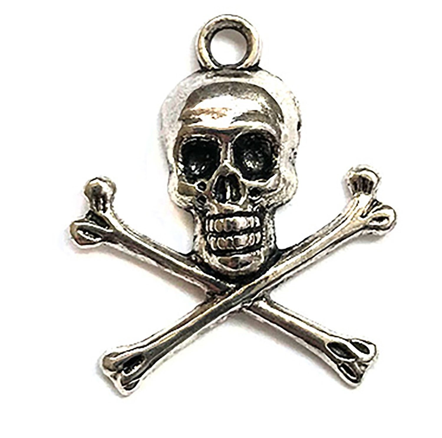 Skull & Crossbone Charm - Buttons Galore and More
