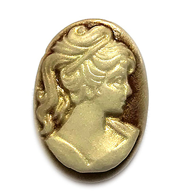 Small Cameo Resin Flat Back - 1