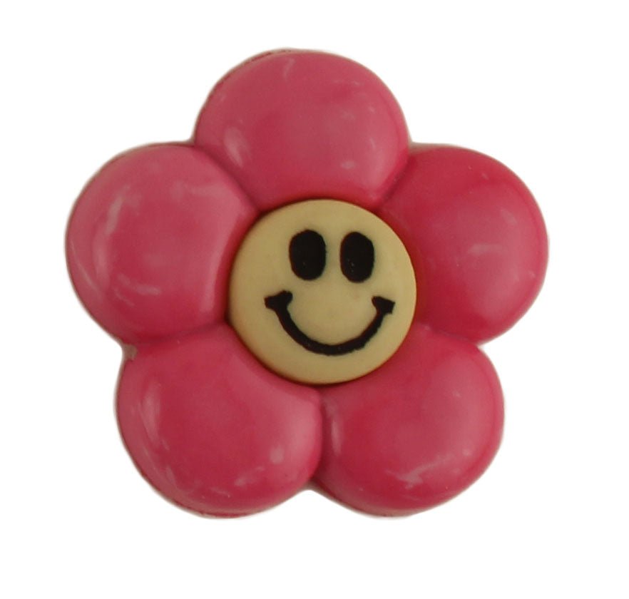 Smiley Flower - B222 - Buttons Galore and More