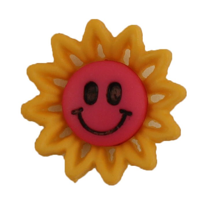 Smiley Flower - B745 - Buttons Galore and More