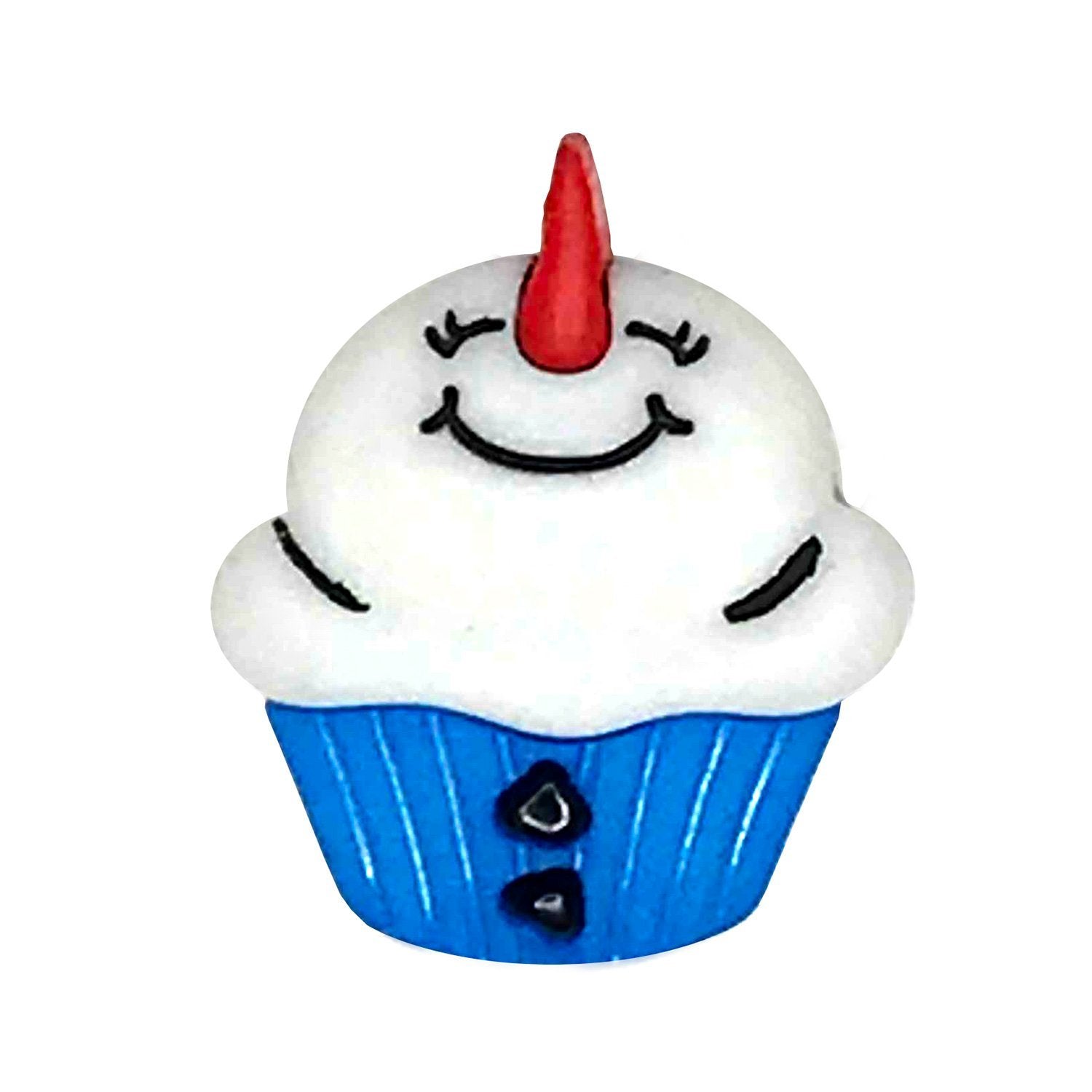Snowman Cupcake - Buttons Galore and More