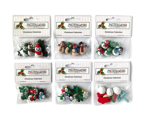 Snowman Group - Set of 6 - Buttons Galore and More