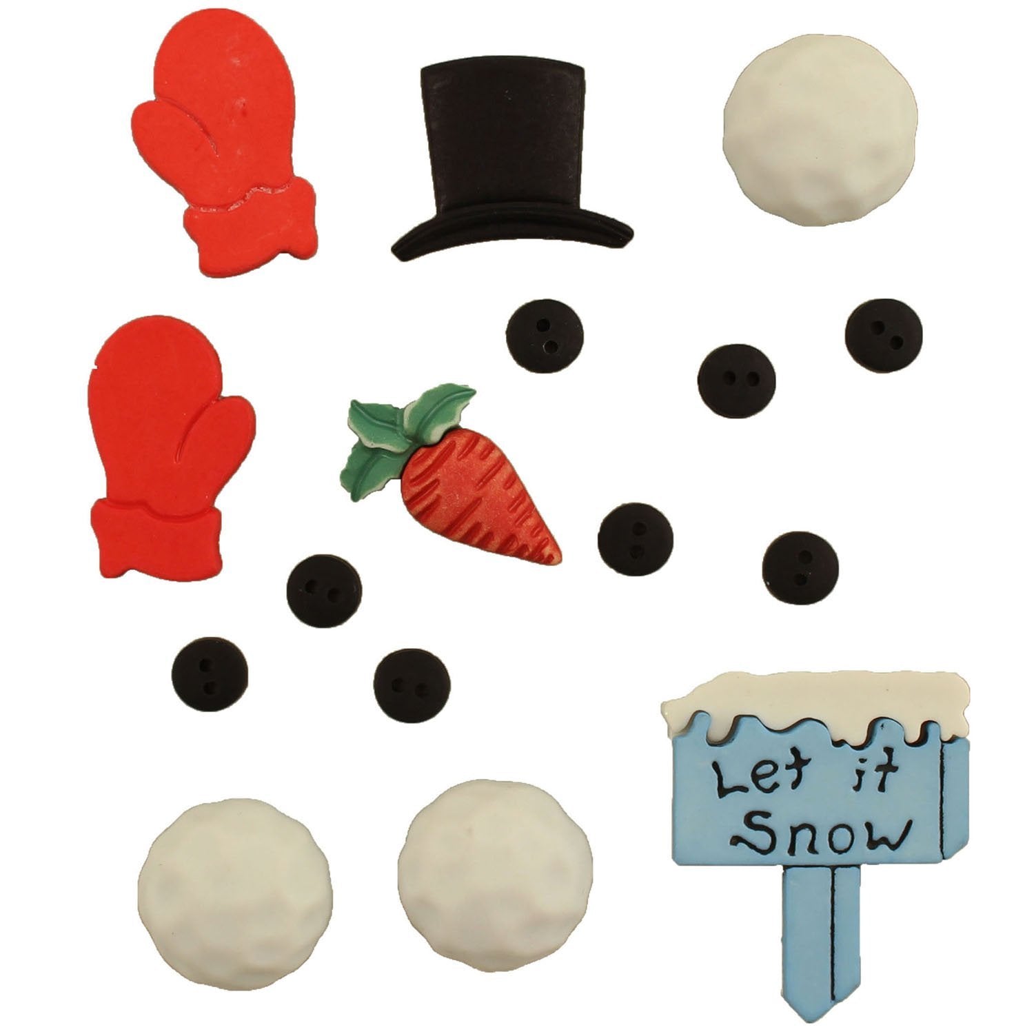 Snowman Parts-4731 - Buttons Galore and More