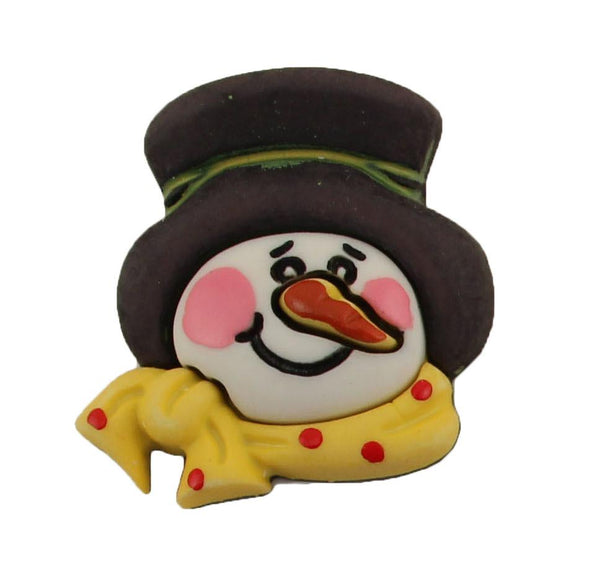 Snowman with Hat 3D Bulk Buttons - 2