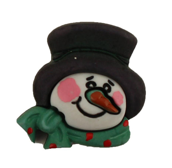 Snowman with Hat 3D Bulk Buttons - 6