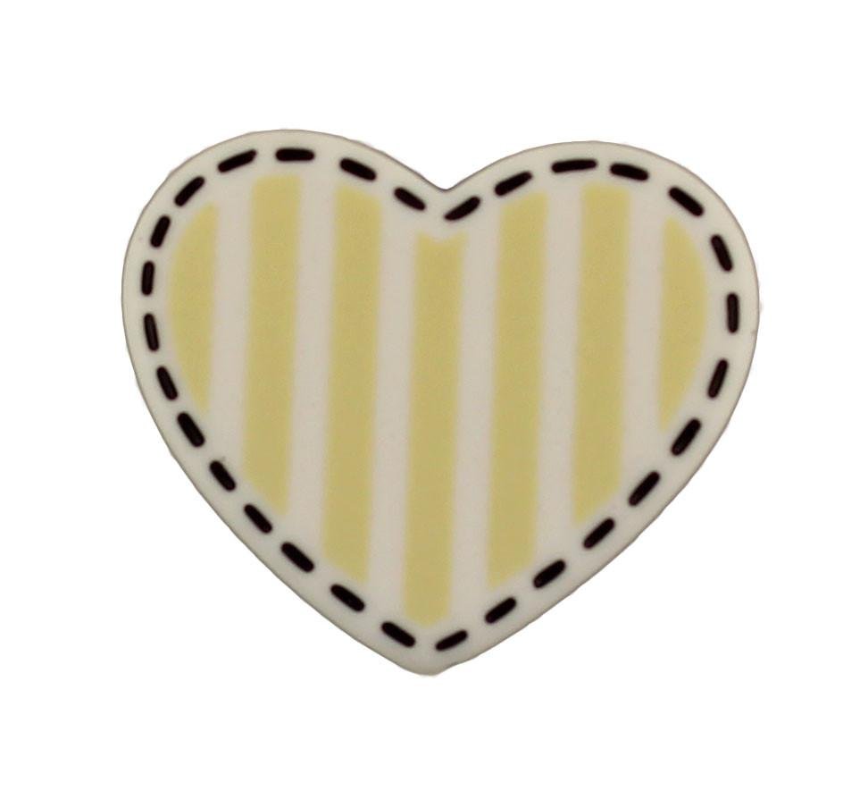 Striped Heart-- B1011 - Buttons Galore and More