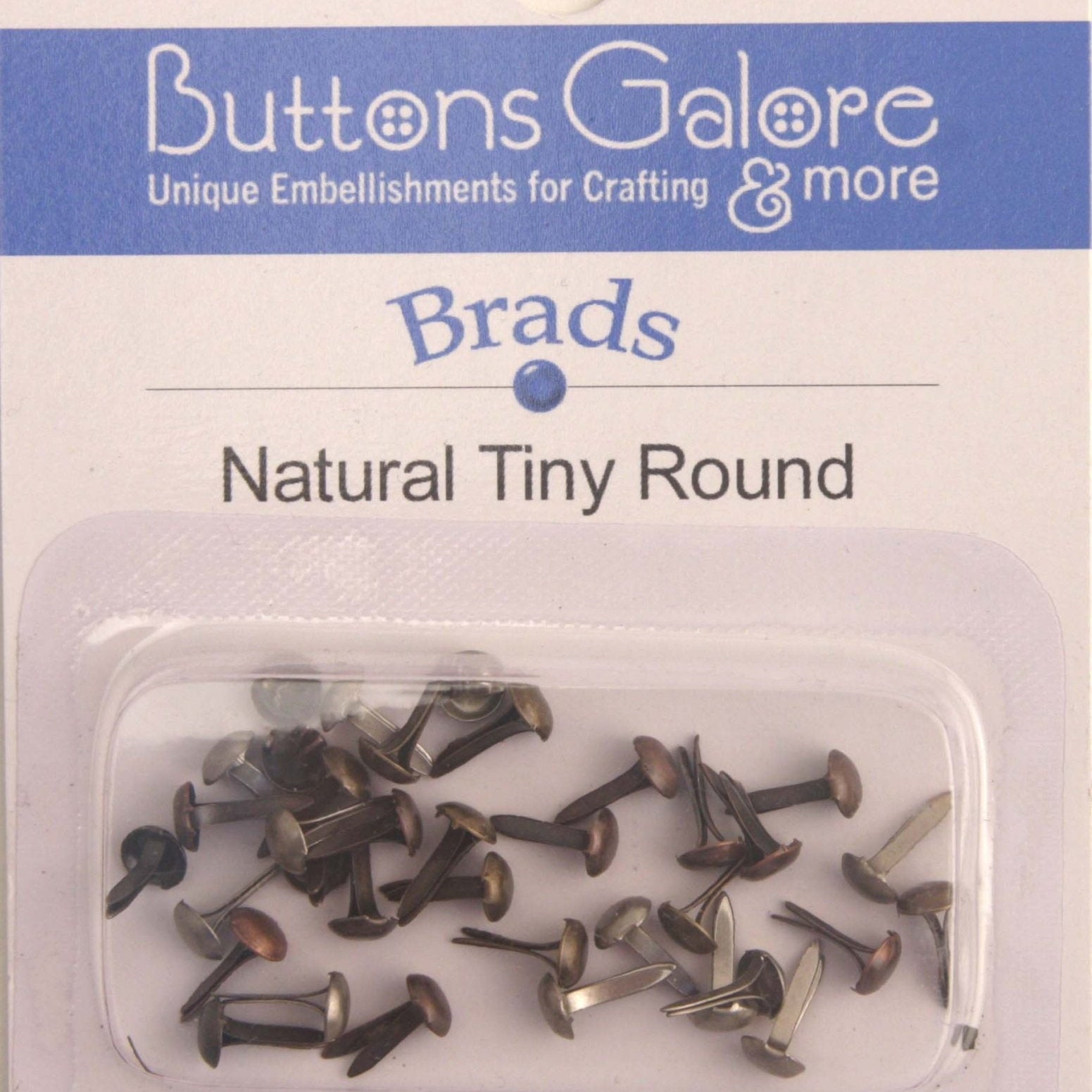 Tiny Natural Brads - BR147 - Buttons Galore and More