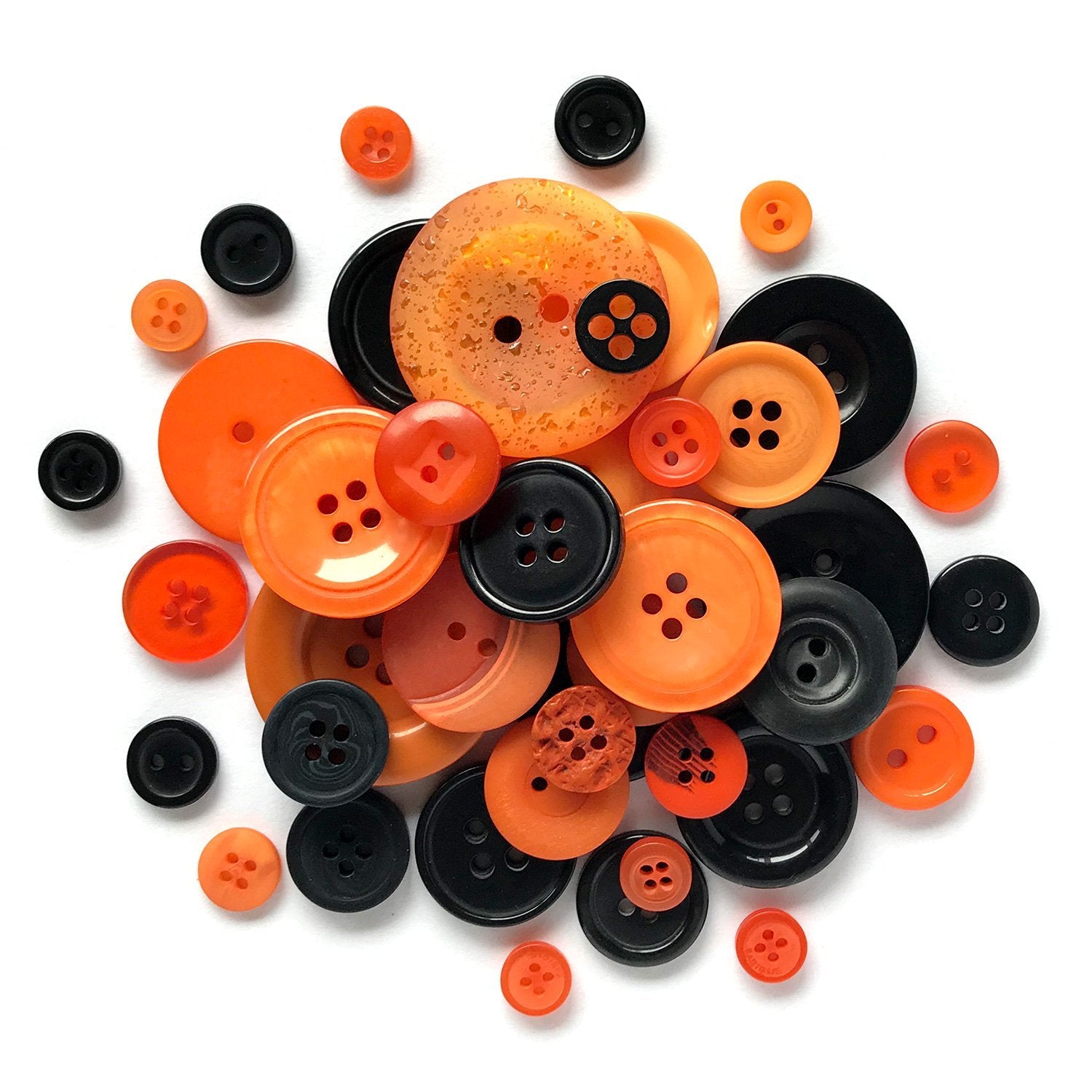Bb Buttons Orange & Black Sewing Buttons. Assorted Buttons in Bulk for Button ...