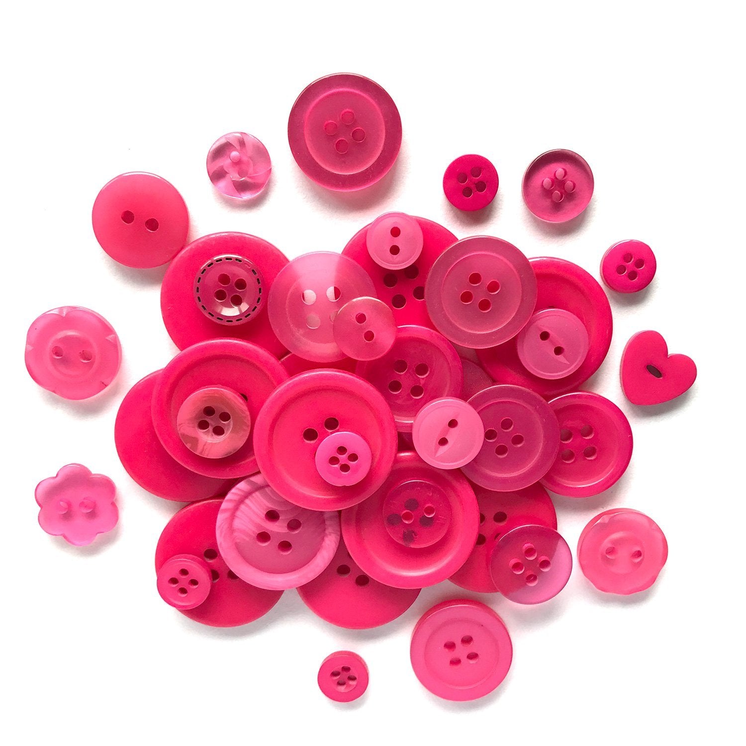 Watermelon Pink Buttons | 2-Hole | 23mm
