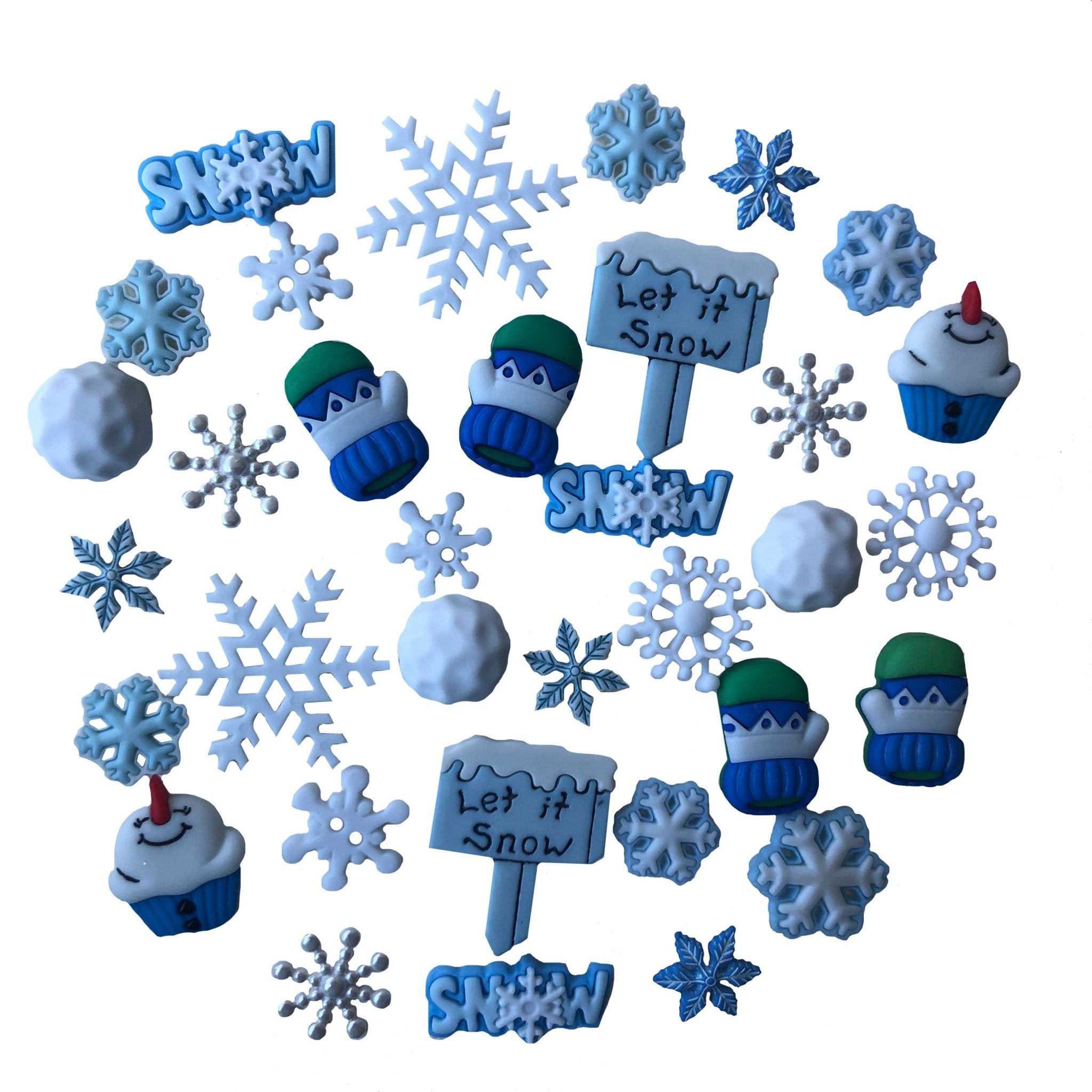 Winter Novelty Button Assortment - Buttons Galore and More