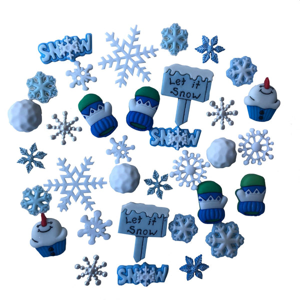 Winter Novelty Button Assortment - 1