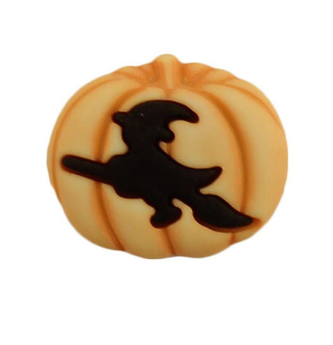 Witch on Pumpkin - Buttons Galore and More