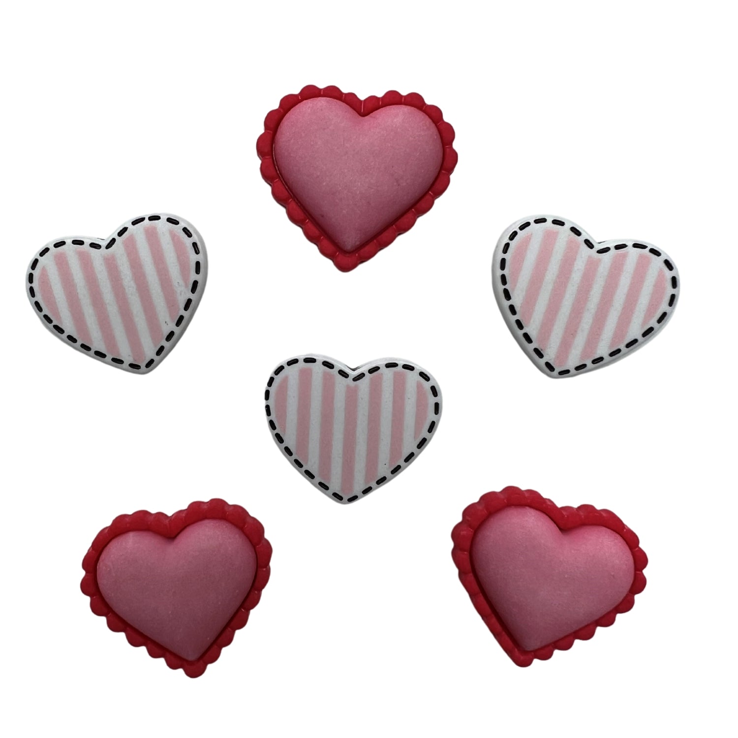  Buttons Galore Flatback Embellishments for Crafts & DIY  Projects - Valentine Conversation Hearts - 24 Embellishments